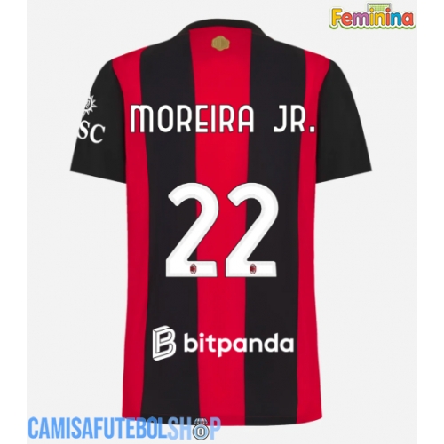 Camisa de time de futebol AC Milan Diego Moreira #22 Replicas 1º Equipamento Feminina 2026-27 Manga Curta